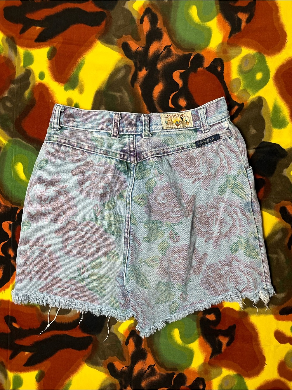 Vintage Manisha Women’s Floral Denim Shorts